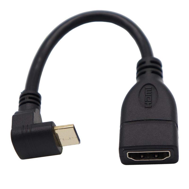 ViViSun ハイスピードmini HDMI(オス)to HDMI(メス)変換ケーブル HDMIタイプAメス-HDMIタイプC(mini)オス ９０°Ｌ型 金メッキコネクタ搭