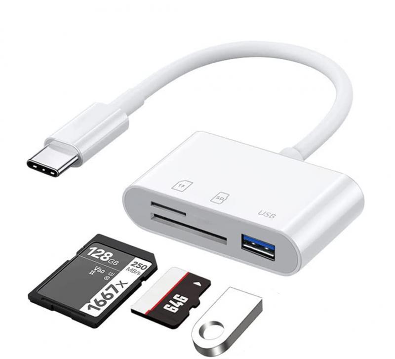 SD/マイクロSD/USB3.0カードリーダー、USB-C to Micro SD SDXC SDHC USB3.0 OTG USBメモリアダプタ TF Type C Galaxy、Huawei、タブレッ