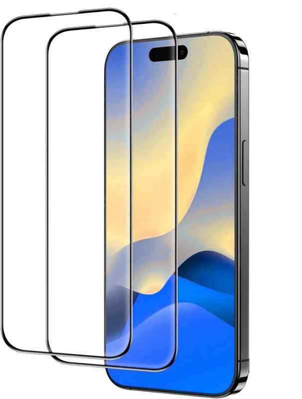 2枚セット対応 iPhone15 ガラスフィルム iPhone 15 用 強化ガラスフィルム フィルム 指紋認証対応 日本素材製 液晶保護フィルム 画面保護