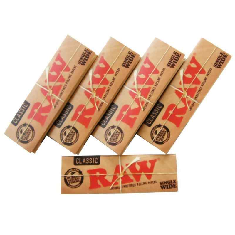 smokers RAW(ロー) クラシック シングル ペーパー 50枚入り ×5個セット 手巻きタバコ 喫煙具