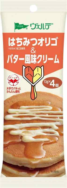 アヲハタ ヴェルデ はちみつ オリゴ & バター 風味 クリーム パキッテ ジャム13g×4