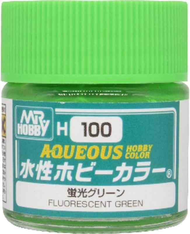 GSIクレオス 新水性ホビーカラー 蛍光グリーン 10ml 模型用塗料 H100