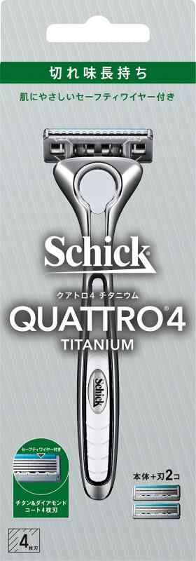 Schick(シック) クアトロ4チタニウム ホルダー(刃付き+替刃1コ) 男性 髭剃り カミソリ