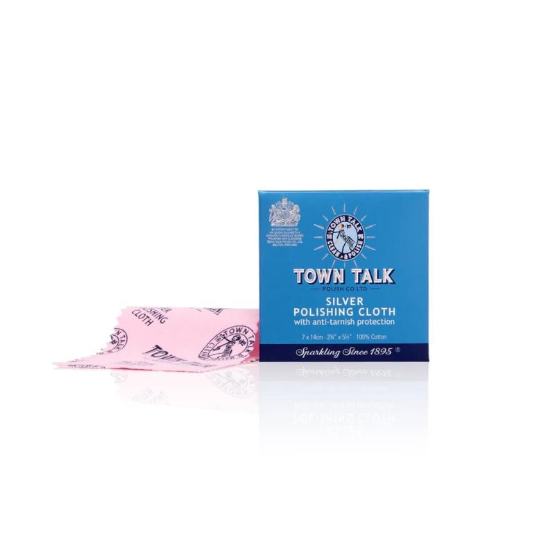 【TOWN TALK（タウントーク)】シルバー製品用 シルバーポリッシュクロス 7.0×14.0cm