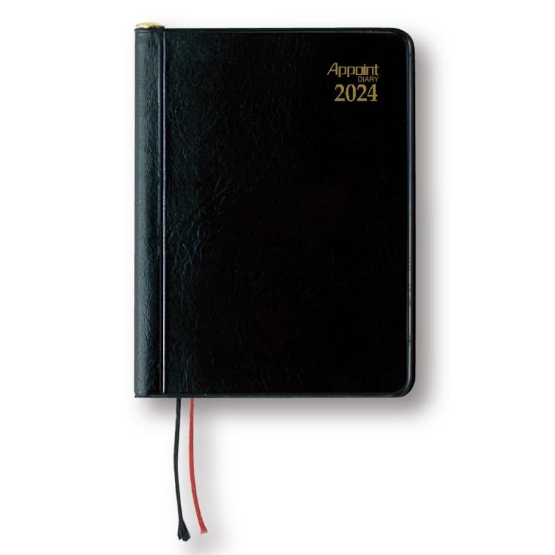 ダイゴー 手帳 2024年 ダイアリー アポイント ウィークリー 週間 ブラック E1018 2023年 12月始まり
