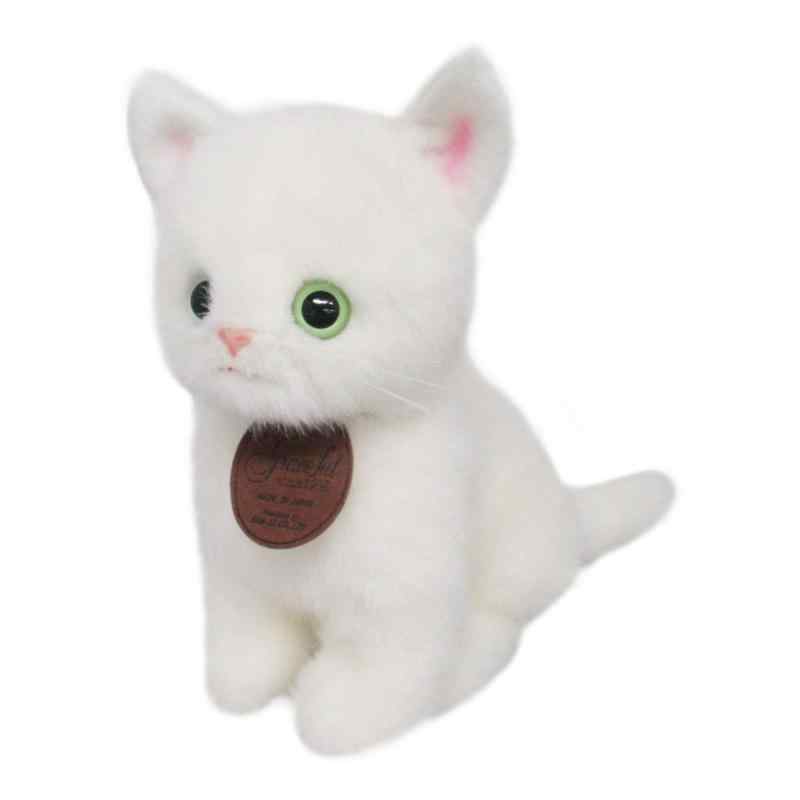 三英貿易 オリジナル ぬいぐるみ グレイスフル(日本製) おすわりCAT 白猫 W13×D18×H22cm ネコ I-6855