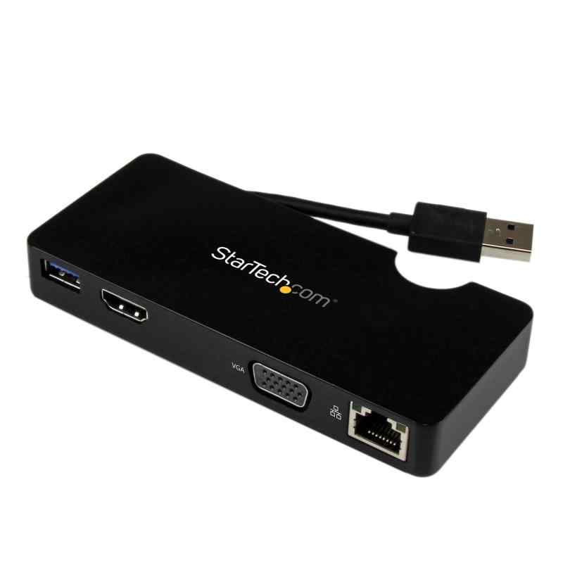 StarTech.com Ultrabook/Macbook用 トラベルドッキングステーション HDMI/VGA/LAN RJ45/USB3.0を追加 USB3SMDOCKHV
