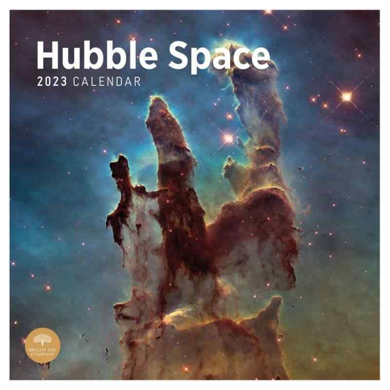 2023 Hubble Space Monthly Wall Calendar by Bright Day, 12 x 12 Inch, Telescope Moon Phases Spirtual Mystical Astronomy Space Moo