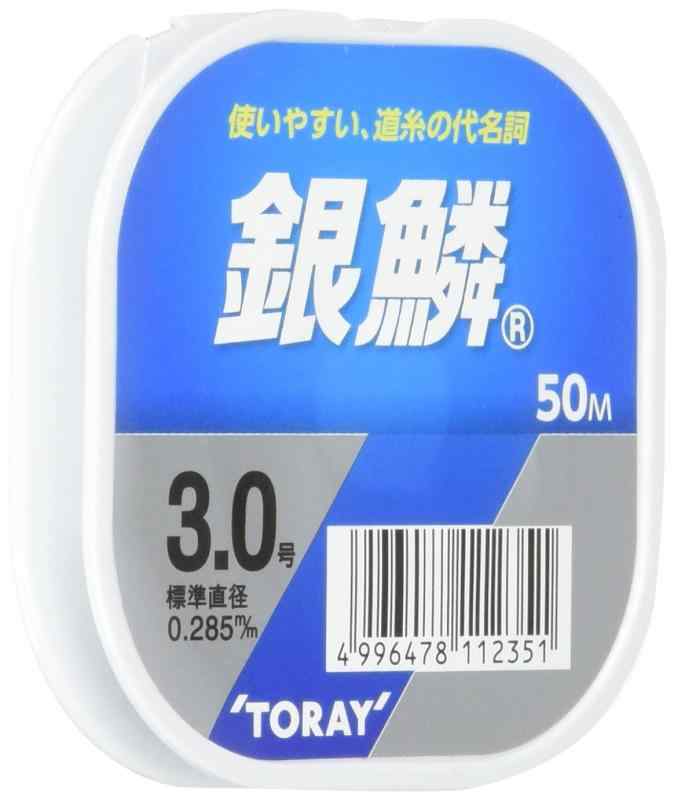 東レ(TORAY) ライン 道糸 銀鱗 50m パッケージ品 (透明透明, 3号)