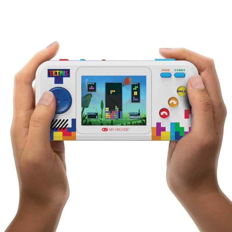 My Arcade Tetris Pocket Player Pro: ポータブル ビデオ ゲーム システム、2.75 インチ フルカラー ディスプレイ