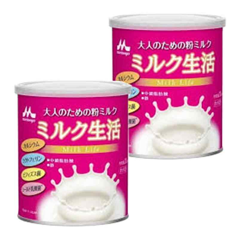 森永乳業 大人のための粉ミルク ミルク生活 300g × 2缶