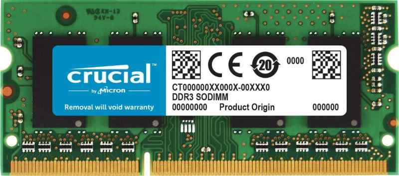Crucial ノートPC用増設メモリ 4GB(4GBx1枚) DDR3 1600MT/s(PC3-12800) CL11 SODIMM 204pin CT51264BF160B