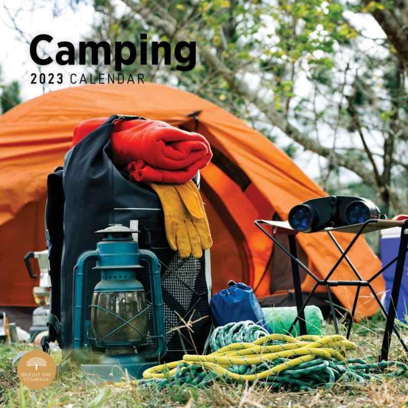 2023 Camping Monthly Wall Calendar by Bright Day, 12 x 12 Inch, Country Side Camping