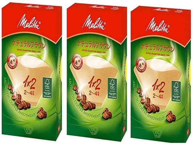 メリタ(Melitta) コーヒーフィルター ブラウン 100枚×3箱 アロマジック ナチュラルブラウン 2-4杯用 100枚×3箱 593181