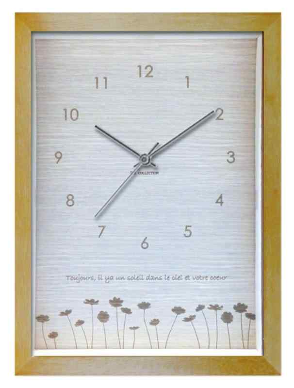K-ART.JAPAN 置き時計・掛け時計 ナチュラル サイズ:幅20×高さ27×厚4.5cm