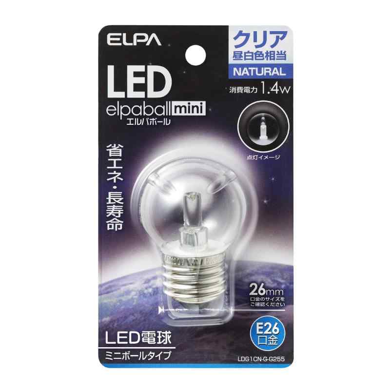 エルパ (ELPA) LED電球G40形 LED電球 照明 E26 1.4W 昼白色 屋内用 LDG1CN-G-G255