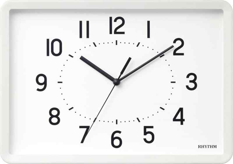 リズム(RHYTHM) 掛け時計 置き時計 兼用 A4 サイズ インテリアクロック ホワイト 21x29.7x4.8cm RHYTHM PLUS 8MG815SR03