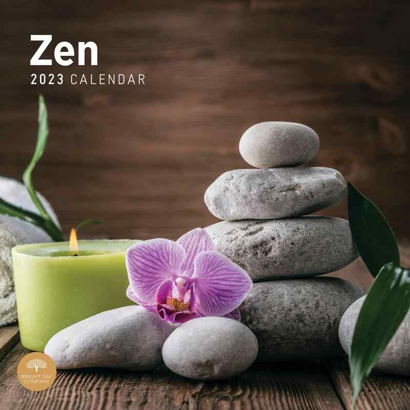 2023 Zen Wall Calendar by Bright Day, 12 x 12 Inch, Peace Garden Harmony Motivational Inspiration