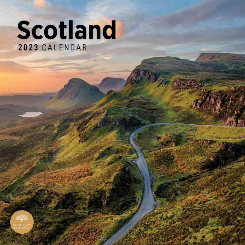2023 Scotland Monthly Wall Calendar by Bright Day, 12 x 12 Inch, European Travel Destination