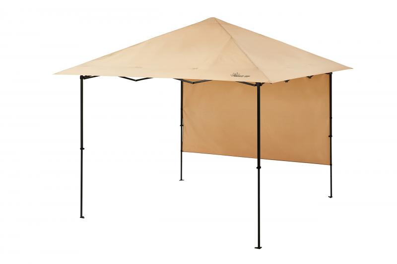 SOLO UP ワンアクション タープ ワンタッチ タープテント キャンプ テント アウトドア バイザー サンシェード 横幕付き (3mスチール, ベ