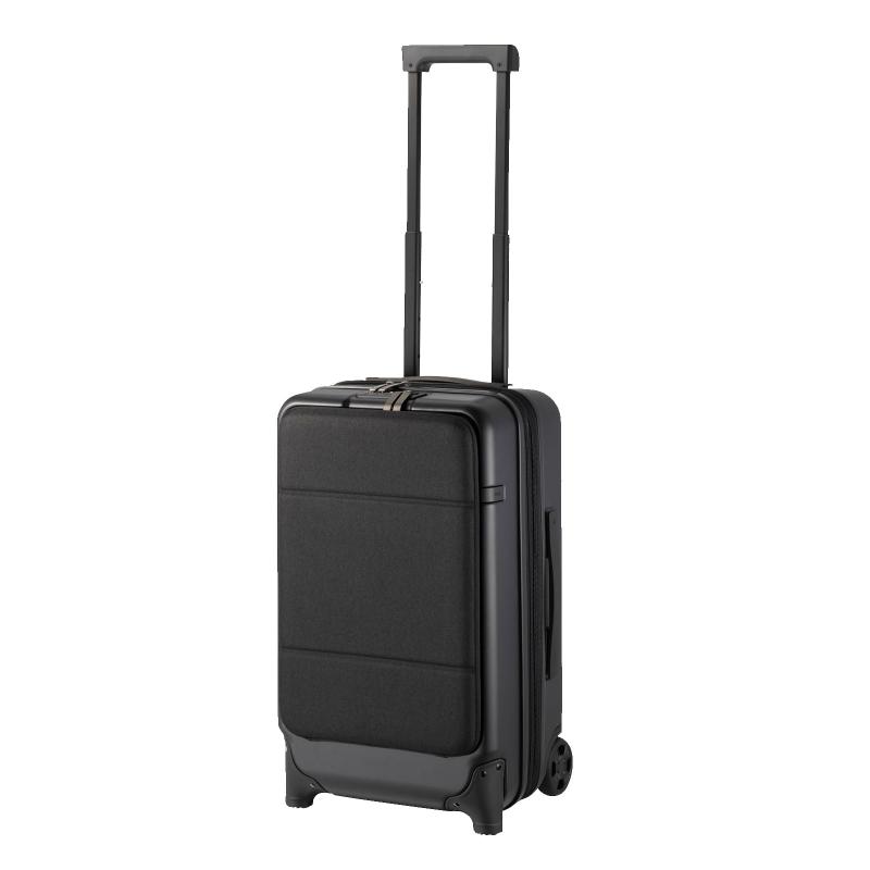 [エースジーン] スーツケース 出張用キャリーケース 機内持ち込み可能 1泊2日 13.3インチPC収納可 容量拡張タイプ ガーメント付 2輪キャ