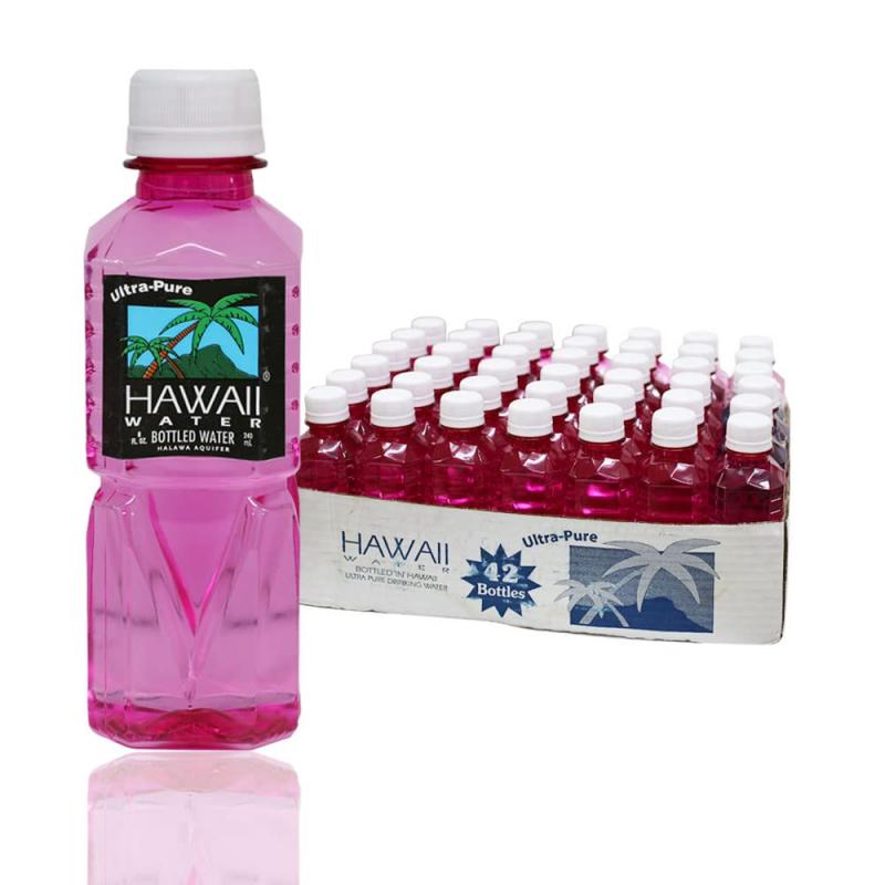 ハワイウォーター 240ml×42本 純度99.9% ピュアウォーター 超軟水 Hawaiiwater お水 ペットボトル 海外 (ピンク)