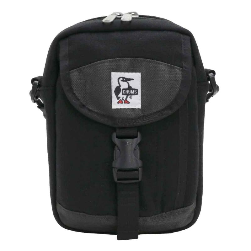 [チャムス] Bag Mini Shoulder Sweat Nylon (ブラック/チャコール, Free Size)