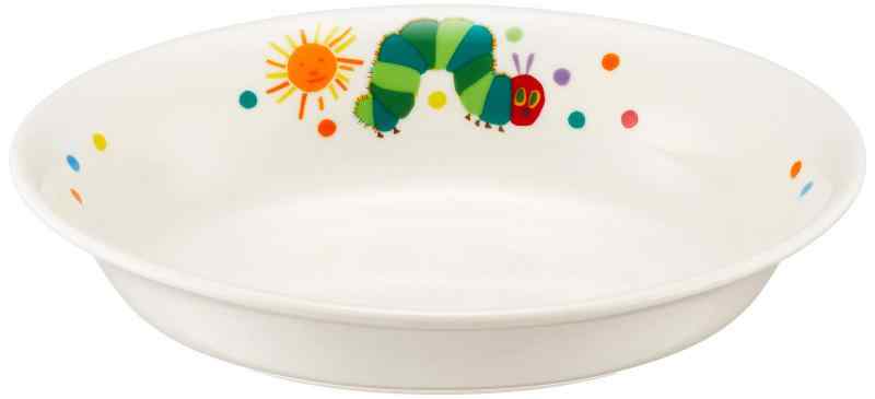金正陶器 「 はらぺこあおむし 」 こども用 カレー皿 18cm 子供用 食器 白 807114
