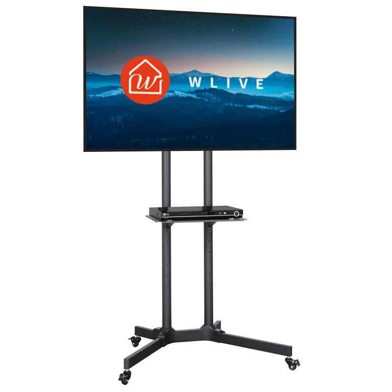 WLIVE テレビスタンド テレビ台 tvスタンド 液晶TVスタンド ダブル支柱設計 30~65インチ適応 VESA規格対応 キャスター付き 水平調節 壁寄