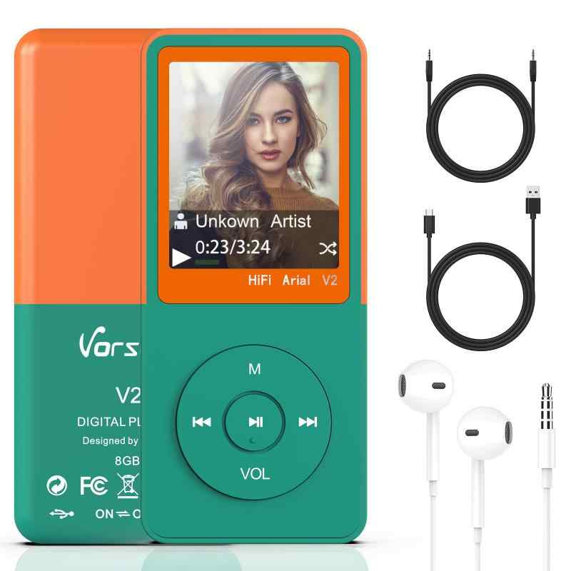Vorstik MP3ミュージックプレーヤー (オレンジ V2)