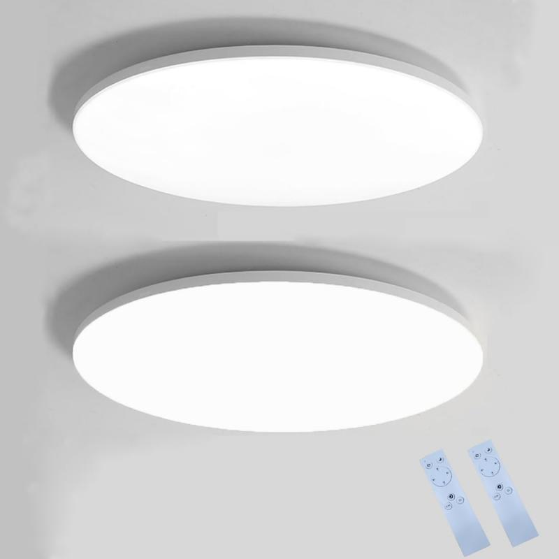LEDシーリングライト 6畳 Iseebiz 30W リモコン付き led照明 天井照明 常夜灯モード 調光調色 (2個)