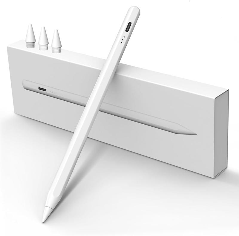 MEKO iPad ペンシル iPad専用 タッチペン 傾き検知 磁気吸着 パームリジェクション機能 スタイラスペン Type-C充電式 超高精度 途切れな