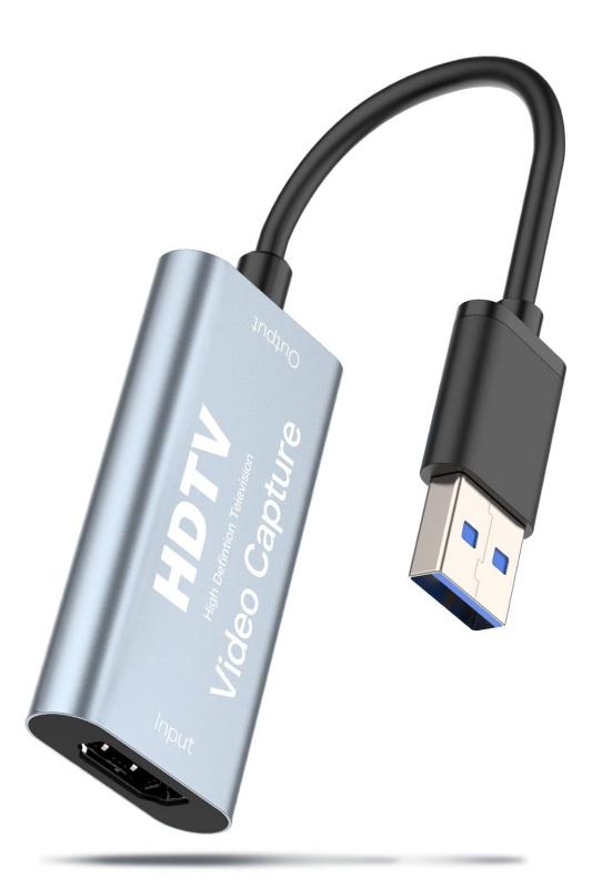 Type変換アダプタ HDMI キャプチャーボード ビデオキャプチャー ゲーム (グレー)