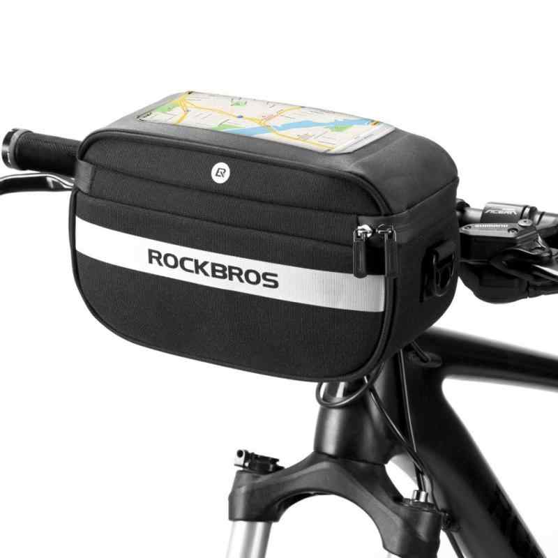 ROCKBROS(ロックブロス)フロントバッグ 自転車 フレームバッグ スマホ対応 ハンドルバーバッグ 軽量 防水 多機能 耐摩耗 取り付け簡単 カ