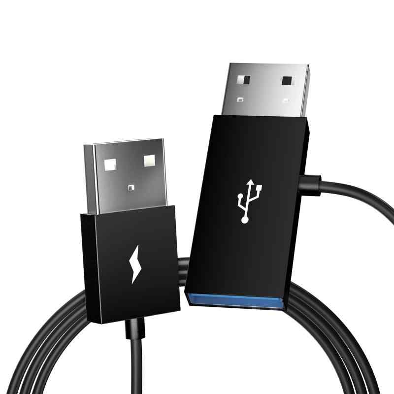 オットキャストOttocast 製品用USB電源補助ケーブル U2-AIR U2-PLUS U2-GT(JP) U2-X等にご利用可能 USB 2.0タイプAメスtoデュアルUSBオス