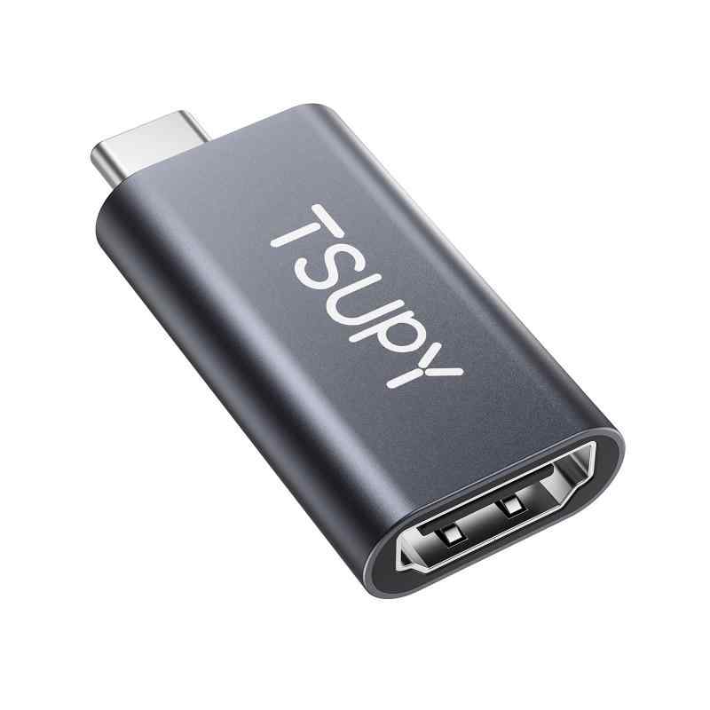 TSUPY TYPE C/USB C TO HDMI/F 4K 超薄型 軽量 変換 アダプター USB C-HDMI変換器 4K対応 PC Adapter モニター プロジェクター Phone フ