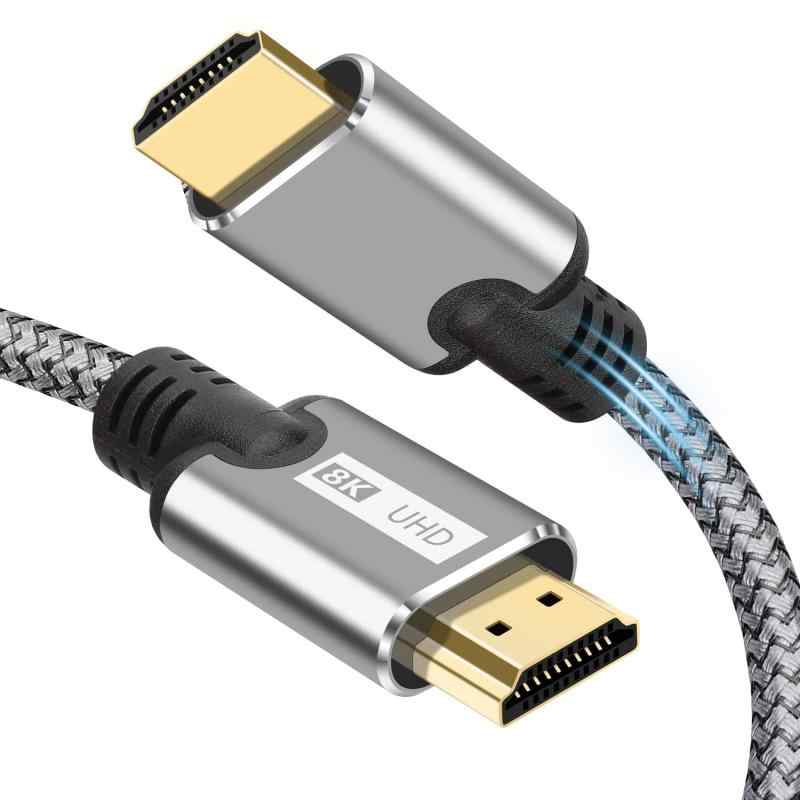 8K HDMI ケーブル 2.1【1Mアップグレード版】MEEKI HDMI 2.1規格 8K@60Hz 4K@120Hz/144Hz 48Gbps超高速高耐久 ナイロン編み ハイスピード