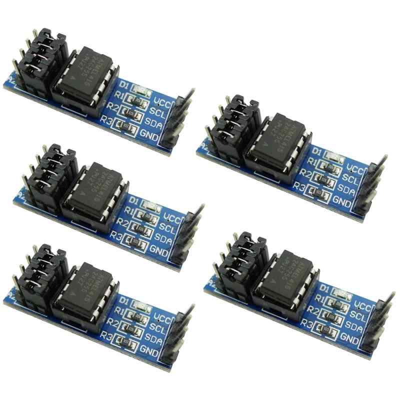 EasyWordMall 5個セット AT24C256 I2C インターフェース EEPROM メモリ モジュール ボード LEDインジケータ付き