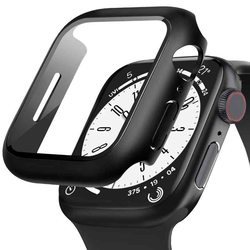 POLINK 対応 Apple Watch ケース Series 9/8/7/6/5/4/SE2/SE 45mm 44mm 41mm 40mm PC素材 強化ガラス アップルウォッチ 保護カバー 超薄