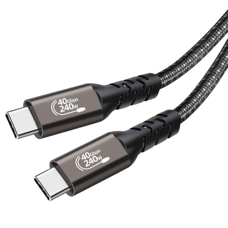 Thunderbolt 4 ケーブル USB4対応 Popolier [USB-IF認証 / 240W出力 / 40Gbps高速データ転送 / 8K・4K / USB 3.2/3.1/3.0/2.0 ] サンダー