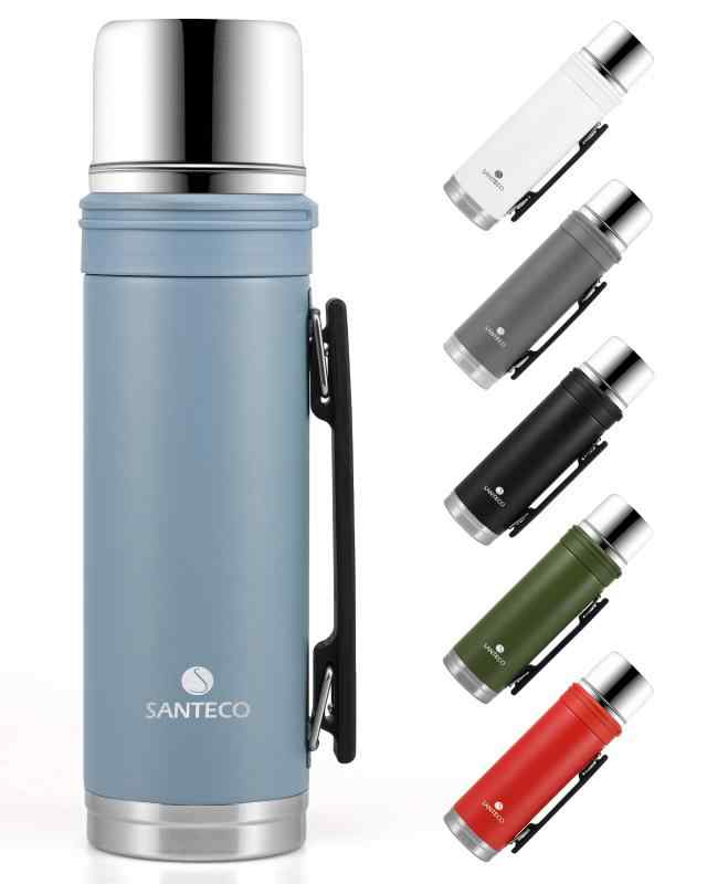 SANTECO 水筒 ASPENシリーズ (グレー, 1000ml)