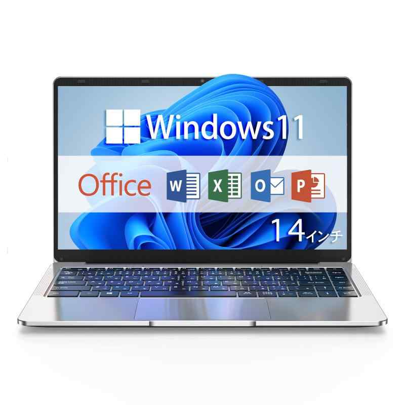 VETESA ノートパソコン office搭載 windows11 14インチ液晶 MS Office 2019 搭載/インテル Celeron N3350 ノート PC Webカメラ内蔵/WIFI/