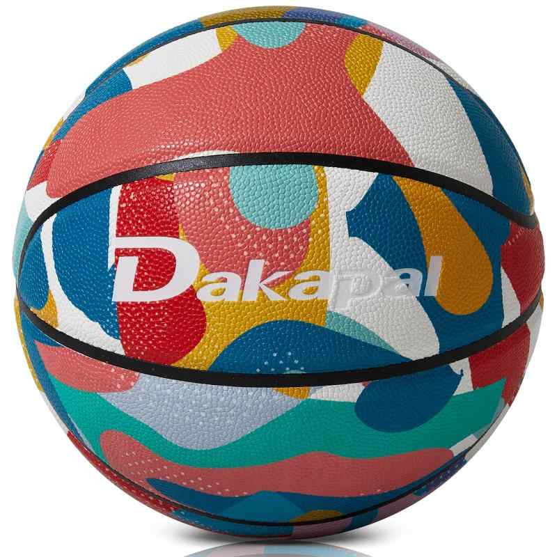 Dakapal バスケットボール 7号 PU 吸湿 防水 強い衝撃 屋内 屋外用 バスケ 大人/青少年バスケットボール競技トレーニング 練習用ボール (
