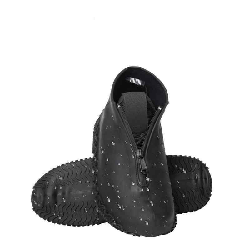 [AJACK] シューズカバー 防水 2019 雨 雪 泥除け 靴カバー 最新防水ファスナー設計 シリコンシューカバー アウトドア防水靴カバー 滑り止