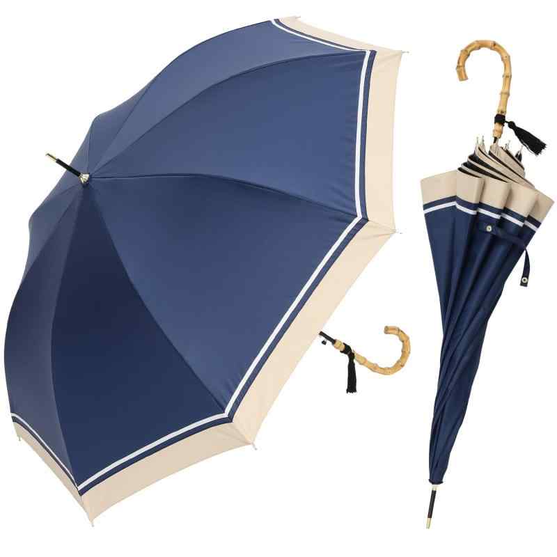 日傘 完全遮光 UVカット 大判 ワイド Lサイズ 58cm レディース 長傘 遮光率 100% 一級遮光 遮熱効果 大きい ワンタッチ ジャンプ傘 FJL