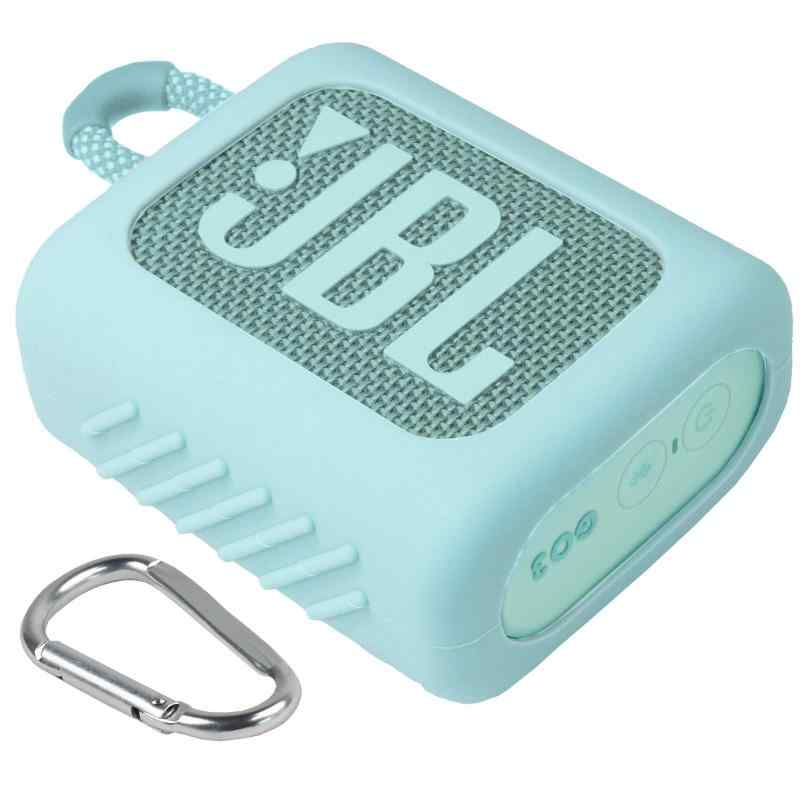 JBL GO3 GO 3 Bluetooth ポータブルスピーカー 専用保護収納 シリコーンケース- Aenllosi (ミントグリーン)