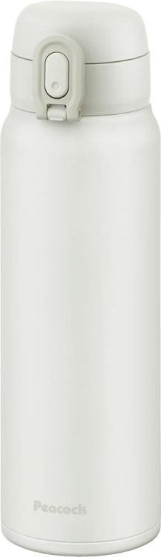 ピーコック ステンレスボトル ワンタッチ マグ タイプ AKT (ホワイト, 0.6L)