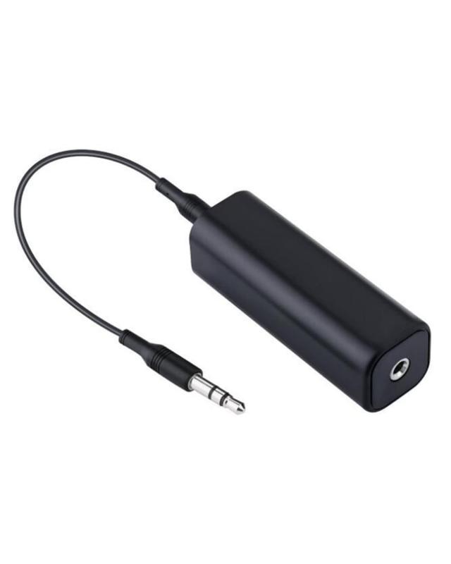 グランドループノイズアイソレーター 3.5 mmオーディオケーブルのサポート ホームオーディオ用の操作が簡単 (ブラック)