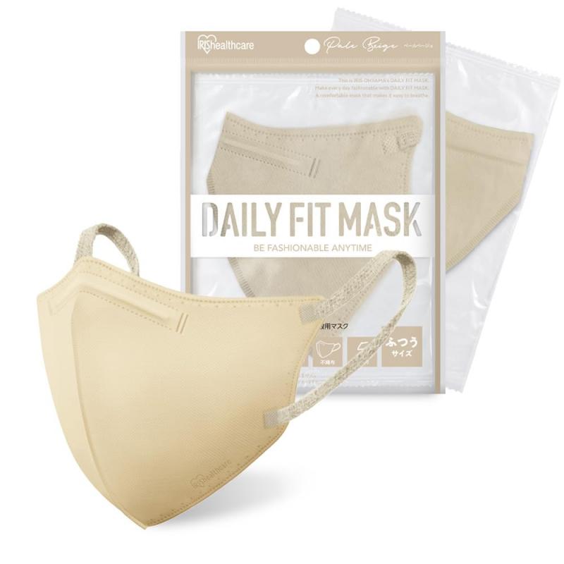 アイリスオーヤマ(IRIS OHYAMA) マスク 不織布 立体マスク 3Dマスク 5枚入 ふつうサイズ 立体 個包装 不織布マスク 小顔 デイリーフィッ