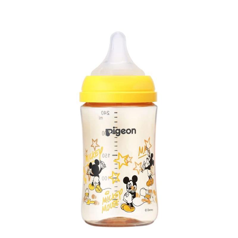 ピジョン 母乳実感 哺乳びん Disney ディズニー 240ml 3か月~ PPSU製 黄色